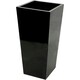 image 1 of Primrose Black Gel Coat Plant Pot Tall Flared Square Fibreglass 60cm x 34cm