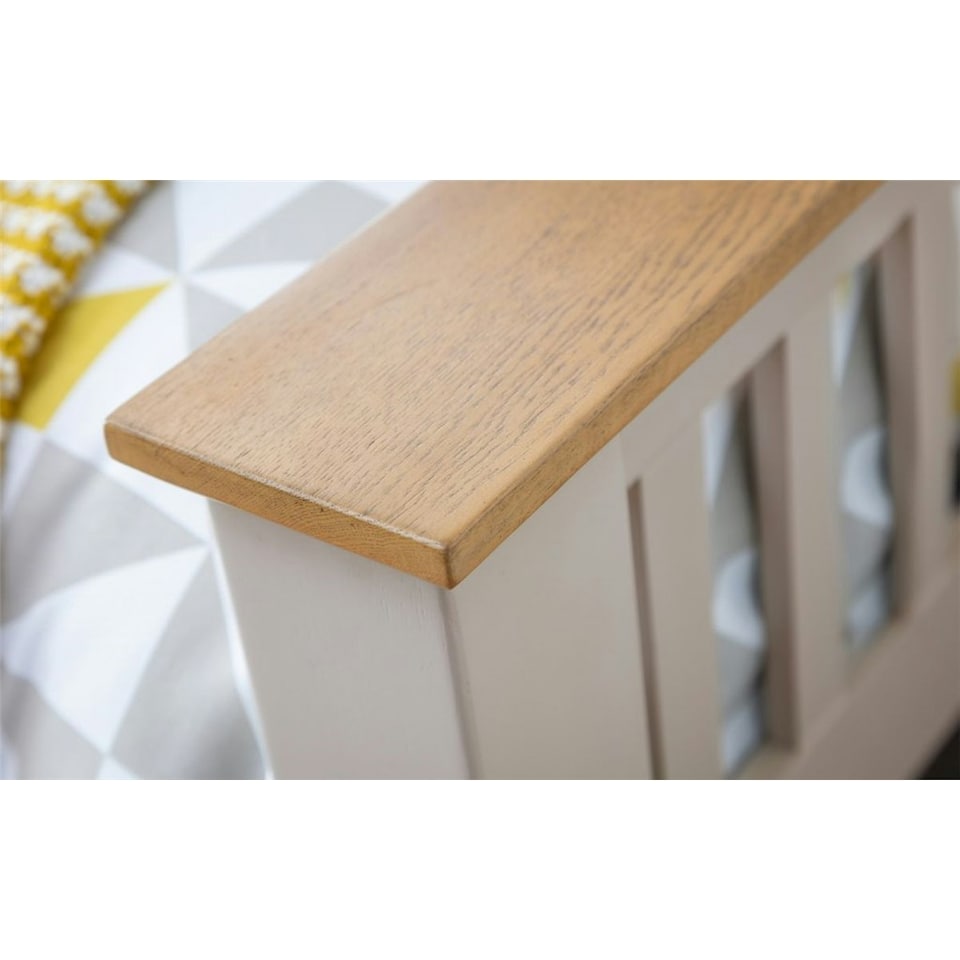 image 1 of Elephant Grey Lacquer Two Tone Bed Frame - King 5ft (150cm)