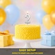 image 6 of Silver 2 Number Candle Birthday Anniversary Party Cake Decorations Topper | Silver