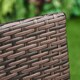 image 8 of Outsunny 2 Pieces Outdoor Rattan Armchair Garden Dining Chair Set Brown