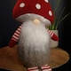 image 5 of 53cm Stripey Red Plush Sitting Christmas Boy Gonk with Dangly Legs and Mushroom Hat