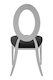 image 4 of Interiors by Premier Luxe Round Back Dining Chair, Elegant Silver Armless Accent Chair, Black Velvet Upholstered Modern Chair | Black