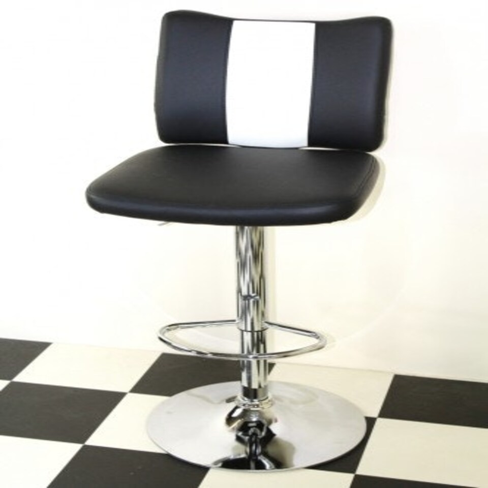 Bostony Bar Stool Black Height Adjustable Black