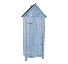 Bideford Tall Garden Storage Unit Blue