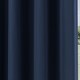 image 3 of Supersoft Navy Curtains 66 x 72 inch (168 x 183 cm) Room Darkening Eyelet Thermal Noise Reducing Curtains for Bedroom and Living Room
