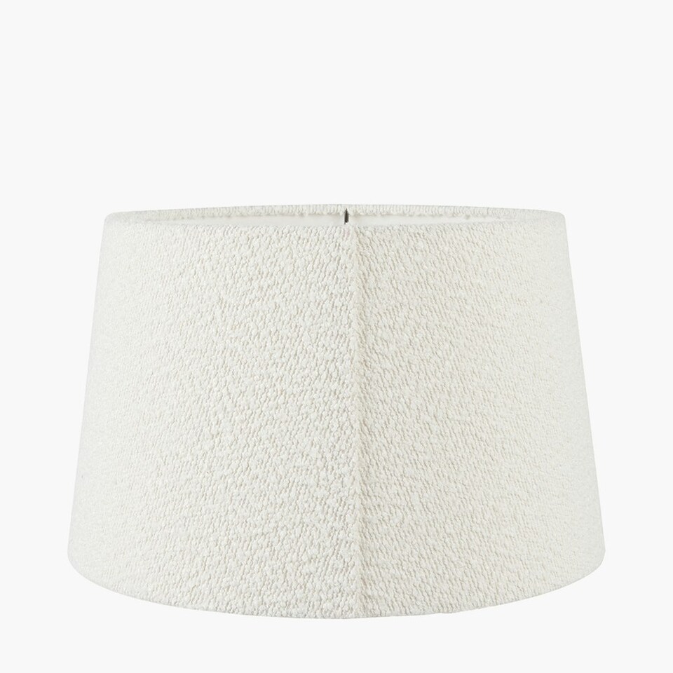 image 1 of 40cm White Boucle Tapered Lampshade White