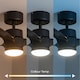 image 7 of ValueLights Black 24 Inch Ceiling Fan Integrated LED & Remote