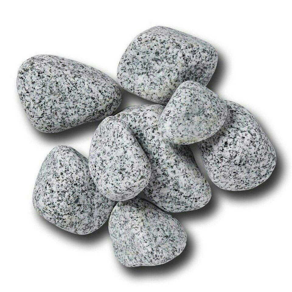 image 1 of 40-100mm Silver/Grey Round & Oval Cobbles - Premium Aggregate Bulk Bag - 850 kilos