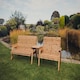 image 2 of Valley 5 Seat Set 1X2B 1X3B Straight Tray - Timber - L100 x W215 x H95 cm - Garden Furniture - Fully Assembled