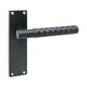 image 3 of Golden Grace 5 Pairs Victorian Knurled Honeycomb Hex Cut T-Bar Interior Door Handle on Backplate Matt Black - 150mm x 40mm
