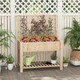 image 6 of COSTWAY Wooden Planter Box Raised Garden Bed Natural N/A