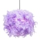 image 3 of Eye-Catching and Modern Small Lilac Feather Decorated Pendant Lighting Shade | Purple