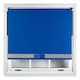 image 1 of FURNISHED Blackout Roller Blind with Silver Glitter Trim and Blue Bow Trimmable Window Shade | Blue | Blue | (W) 175cm x (L) 210cm