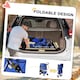 image 4 of PawHut Pet Stroller Pushchair Carrier for Cat Puppy with 3 Wheels Blue