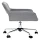 image 4 of Interiors By Premier Ergonomic Grey Velvet And Chrome Base Home Office Chair, Comfortable Work From Home Chair, Movable Chair