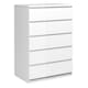 image 1 of Naia Chest of 5 Drawers in White High Gloss