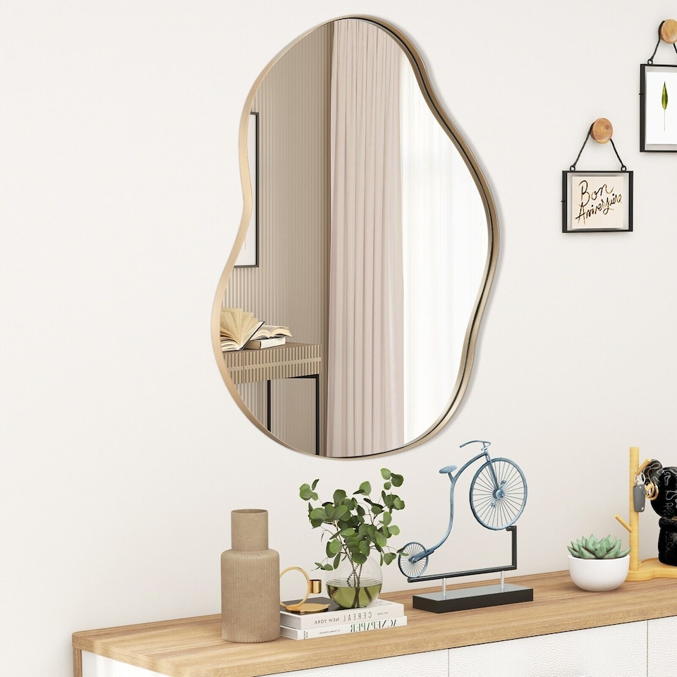 image 1 of COSTWAY Irregular Wall Mirror Decorative Vanity Mirror