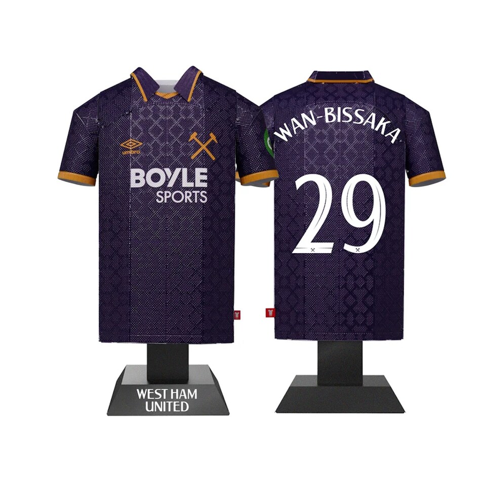 image 1 of RadStuff Metal Alloy Football Shirt - West Ham Third Kit 2025/26