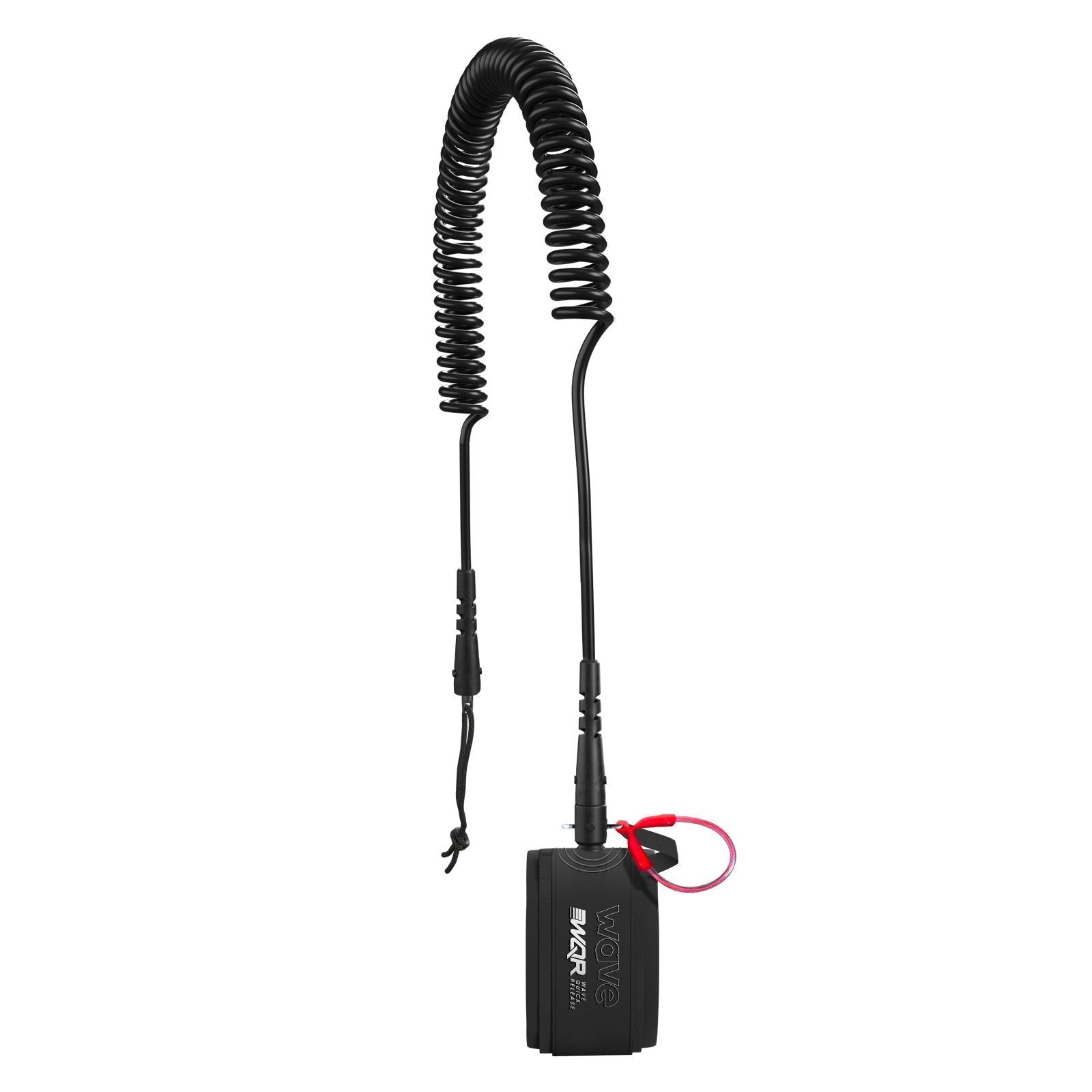 Wave Sups Wave Coiled Quick Release Ankle Leash | Paddle Boards | 10ft in Black