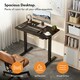 image 3 of VonHaus Adjustable Electric Standing Desk with USB-C charging, Black