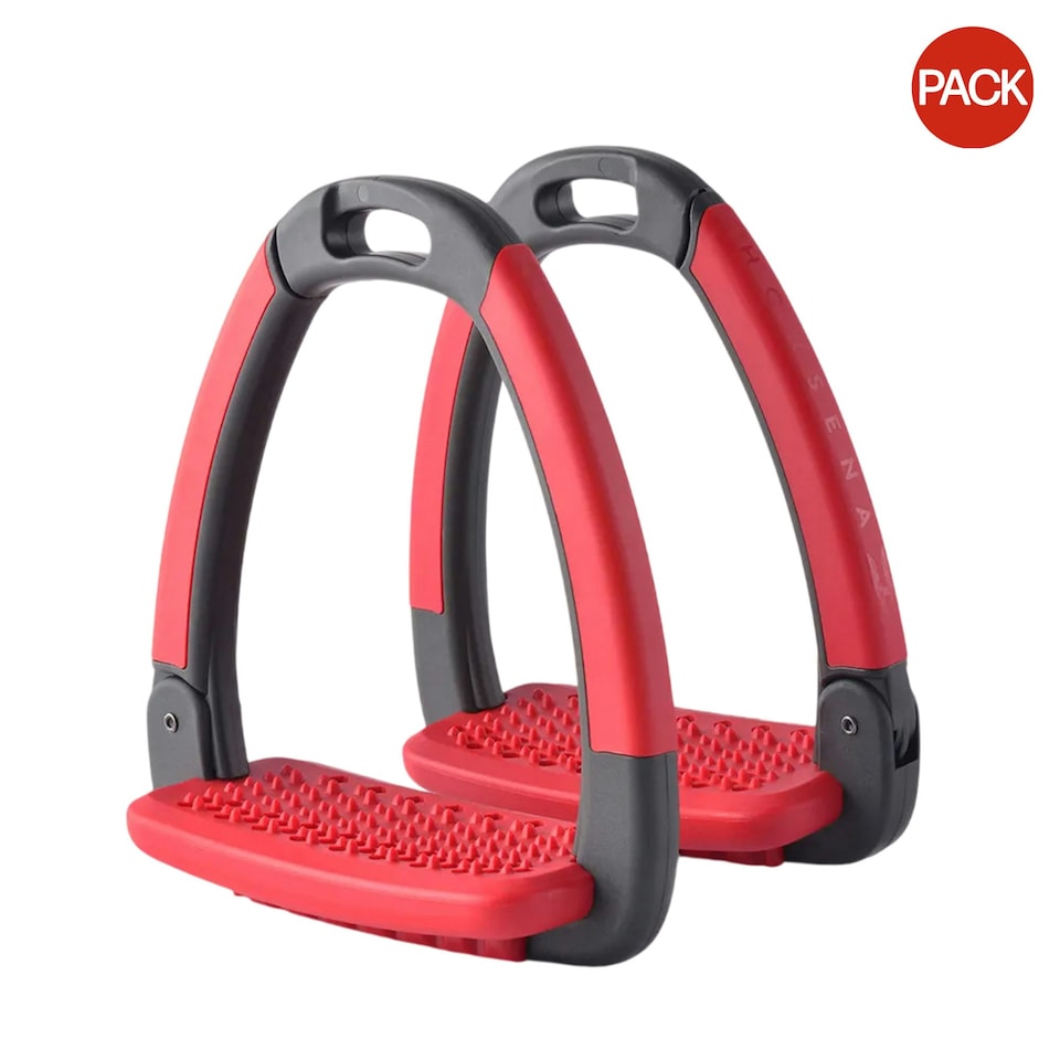 image 1 of Horsena Horse Stirrup Treads (Pack of 2) - Deep Red - One Size