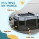 image 4 of PawHut Portable Dog Pen for Puppies, Rabbits, Kittens, Guinea Pigs - Grey