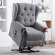 image 9 of Harrogate Single Motor Electric Rise Recliner Fabric Lift Riser Chair (Grey)