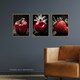 image 2 of Set of 3 Red Apple Pepper Strawberry Black White Photograph Kitchen Wall Art Prints 12x16 Inch