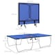 image 3 of SPORTNOW 9FT Folding Table Tennis Table w/ 8 Wheels, for Indoors, Blue