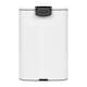 image 7 of Harbour Housewares Square Stainless Steel Kitchen Pedal Bin - 20L | White | White | One Size