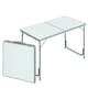 image 1 of Outsunny 4FT Garden Outdoor Camping Table Portable Folding Picnic Table Aluminium Frame with Adjustable Height 120L x 60W x 70H cm