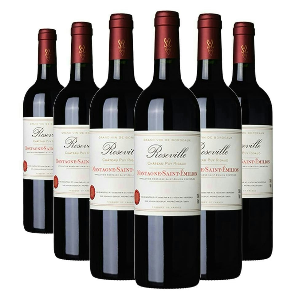 Case of 6 Roseville Bordeaux St Emilion 75cl Red Wine