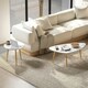 image 2 of HOMCOM Coffee Table Set of 2 Nesting End Side Tables White