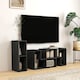 image 2 of HOMCOM TV Stand for TVs up to 75 Inches, Free Combination TV Unit with Storage Shelves, Extendable Entertainment Centre for Living Room, Black Wood-Effect
