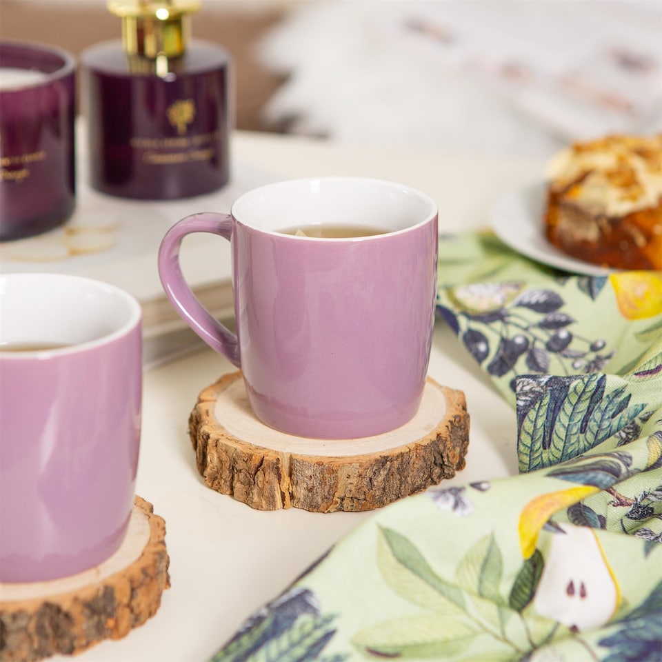 image 1 of Argon Tableware Coloured Coffee Mugs - 350ml - Purple - Pack of 4 | Purple | Purple | 4