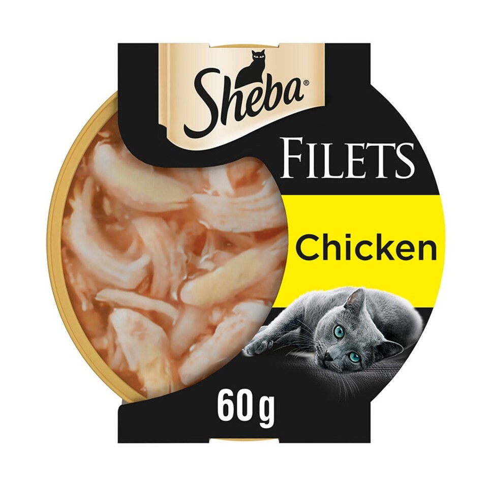 image 1 of Sheba Fillets Cat Food Tray With Chicken In Gravy 60g (Pack of 30)