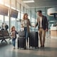 image 1 of Alivio 4Pc Hard Shell Suitcase ABS Luggage Travel Trolley with Telescopic Handle & TSA Lock
