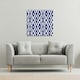 image 2 of Tribal Art Ikat Ogee in traditional classic blue (Canvas Print) 101 x 101 x 4cm