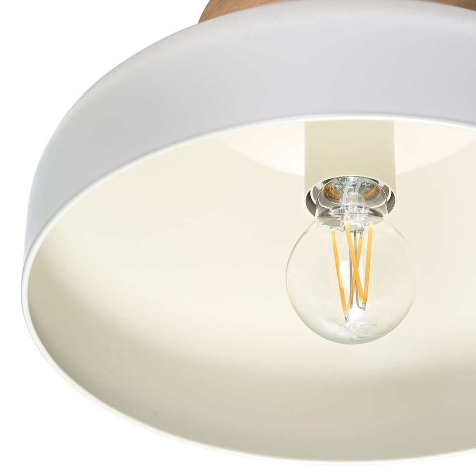 image 1 of Contemporary Scandinavian Designed Semi Flush Ceiling Light in Muted Dove Grey | Grey | Grey | 1