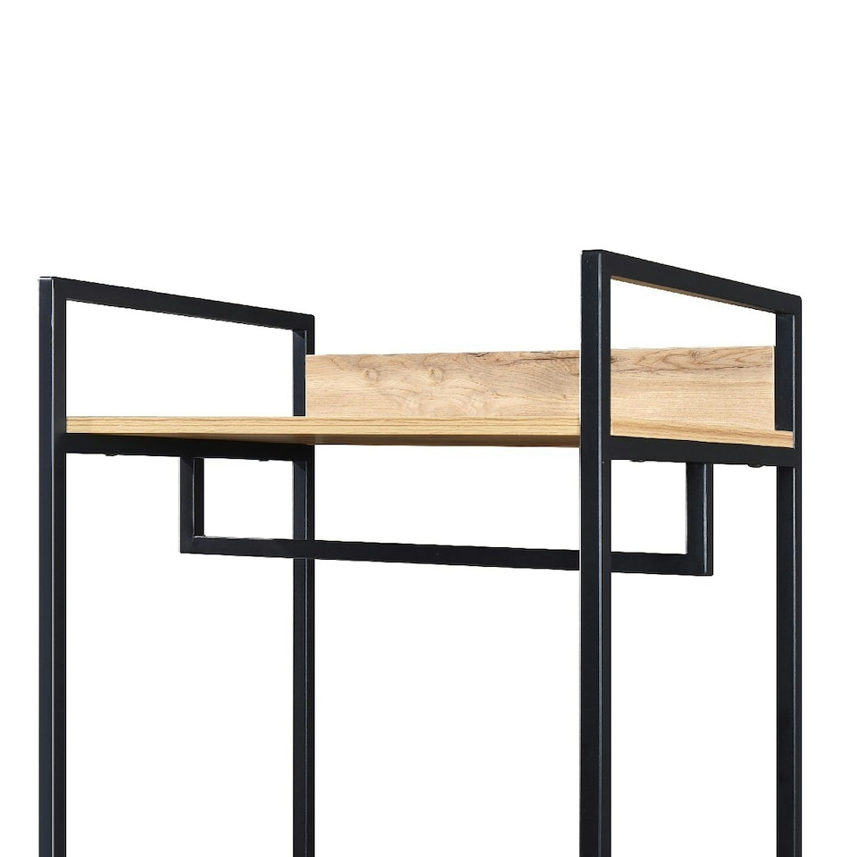 image 1 of Alva Open Wardrobe with 4 Shelves Brown | Oak