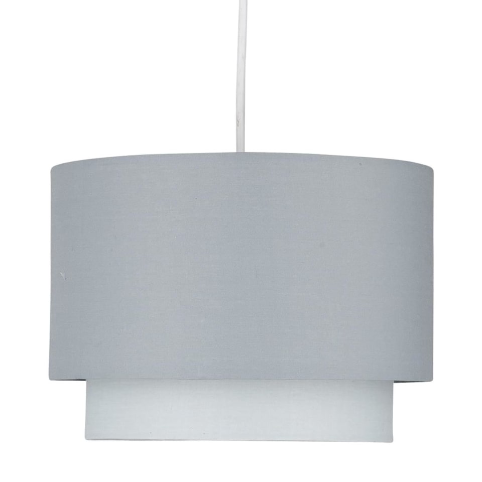 image 1 of Grey Ombre 2 Tier Ceiling Light Shade | Grey | Medium | 1