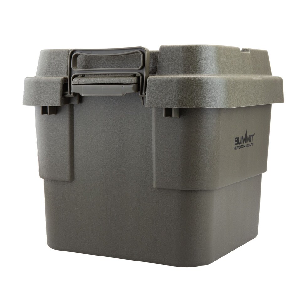 image 1 of vfm-estore green storage box with carry handles - camping storage