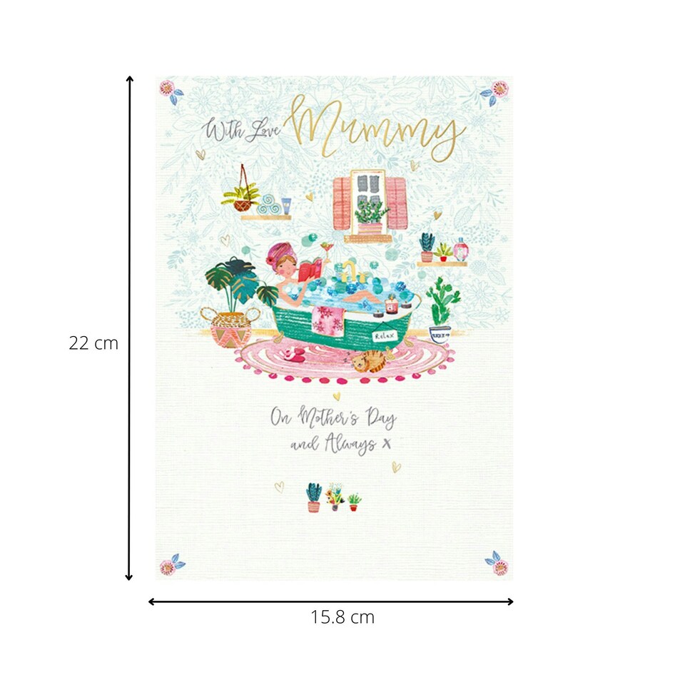 image 1 of Words 'n' Wishes Mother's Day Card for a Lovely Mummy on Mother's Day, 22 x 15.8 cm