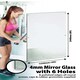 image 3 of Circuitt 4mm Sheet Mirror Glass Polished Edge 6 Holes 244 x 122 CM N/A