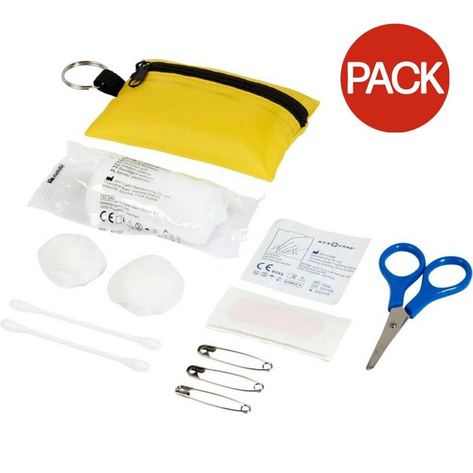 image 1 of Valdemar Keyring First Aid Kit (Pack of 16) - Yellow - One Size