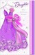 image 1 of Daughter Purple Dress Large Quality Birthday  Greeting Card