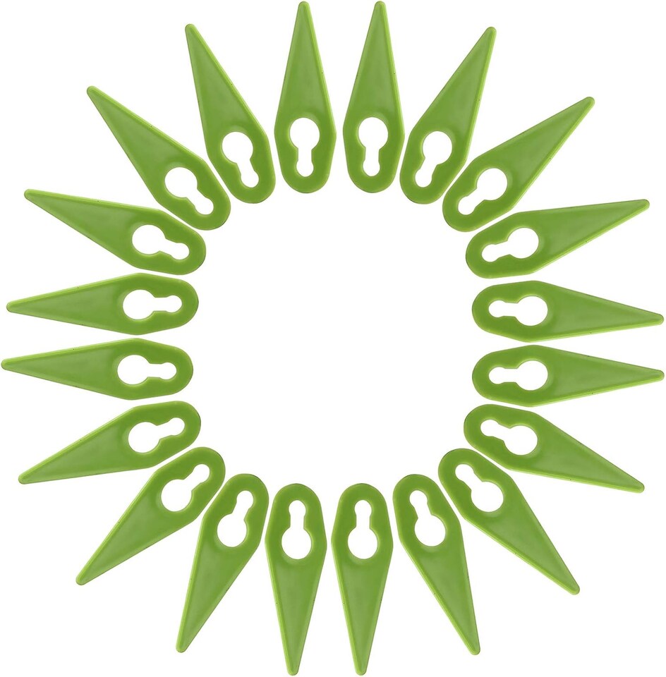 image 1 of SPARES2GO Plastic Blades compatible with Gtech GT3.0 GT4.0 ST01 ST02 ST04 ST05 ST20 Grass Trimmer Strimmer (Pack of 20)