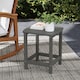 image 2 of Outsunny Outdoor Side Table, Adirondack Side Table, Indoor Outdoor, Grey | Grey