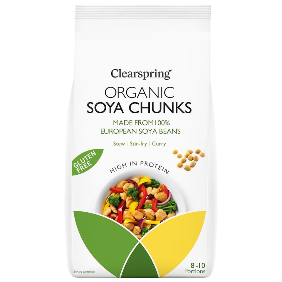 Organic Gluten Free Soya Protein Chunks 200g (Clearspring)