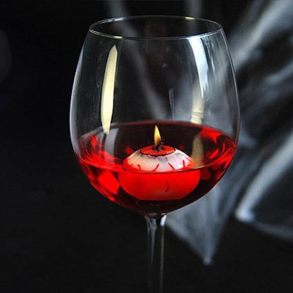 image 1 of Floating Bloodshot Eye Halloween Candle